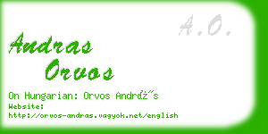 andras orvos business card